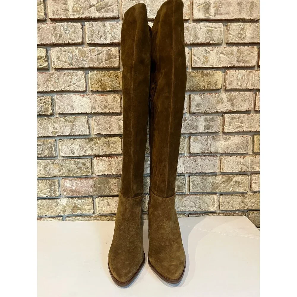 Seychelles Gifted Suede Womens Zipper Over-The-Knee Boots Brown Size 6
